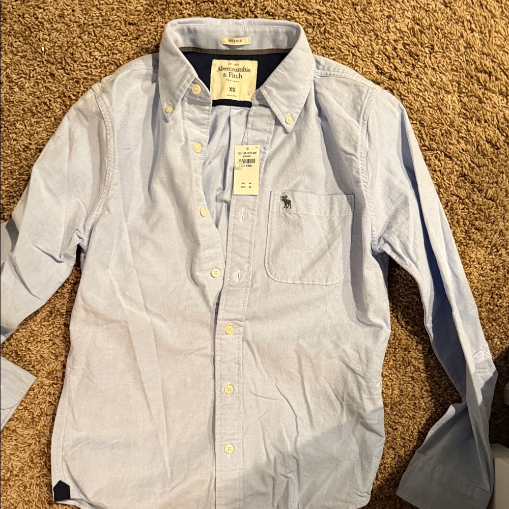 Abercrombie & Fitch Light Blue Casual Shirt